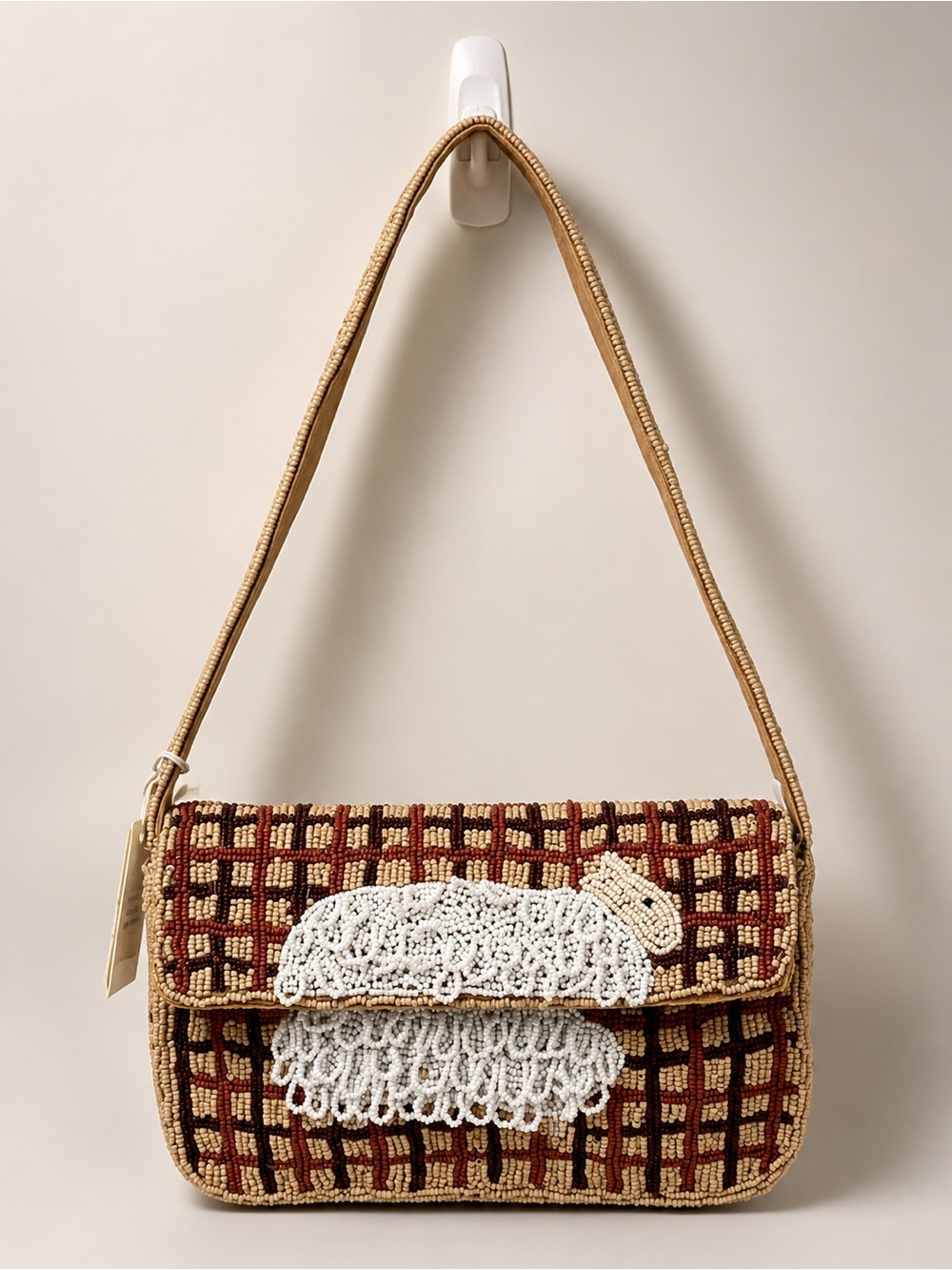 Sheep Beaded Shoulder Bag